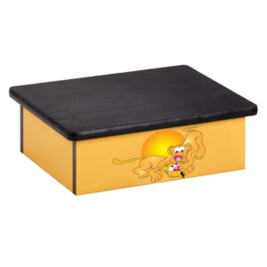 Serengeti Lion Cubs Yellow Laminate Step Stool