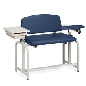 Lab X Series, Bariatric, Extra-Tall, Draw Chair w/Padded Flip Arm and Drawer