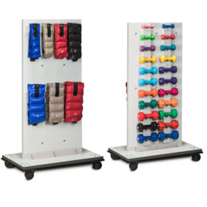 Mobile Cuff Weight and Dumbbell Rac