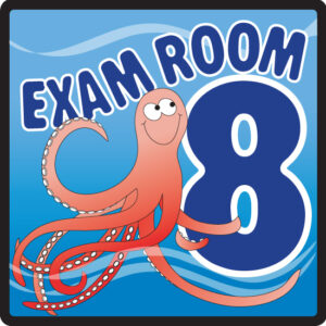 Ocean Series Exam Room 8 Sign
